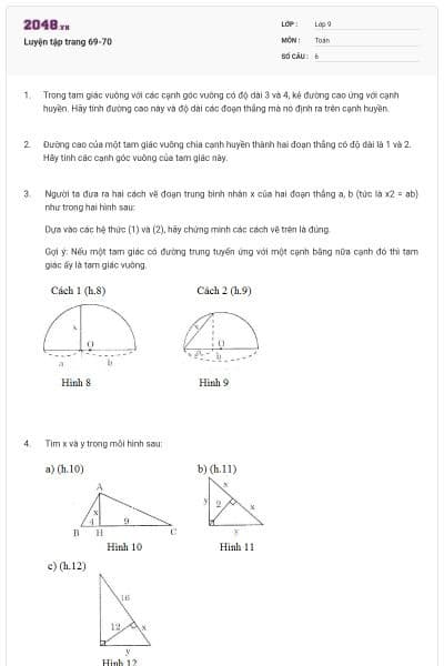 Luyện tập trang 69-70