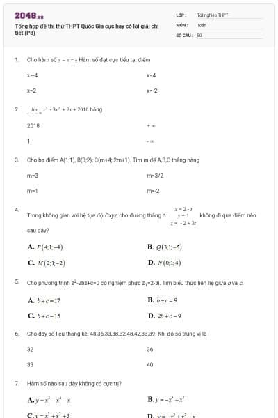 Tổng hợp đề thi thử THPT Quốc Gia cực hay có lời giải chi tiết (P8)