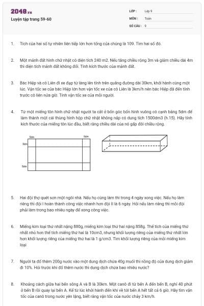 Luyện tập trang 59-60