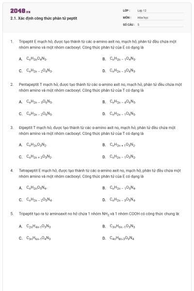 2.1. Xác định công thức phân tử peptit