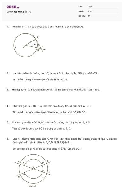 Luyện tập trang 69-70