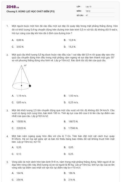 Chương II. ĐỘNG LỰC HỌC CHẤT ĐIỂM (P3)