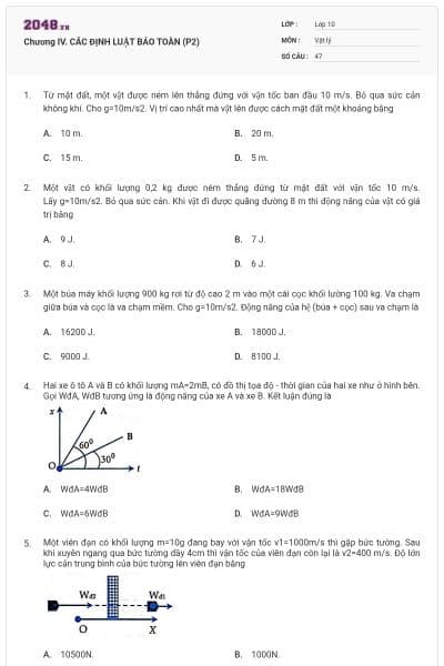 Chương IV. CÁC ĐỊNH LUẬT BẢO TOÀN (P2)