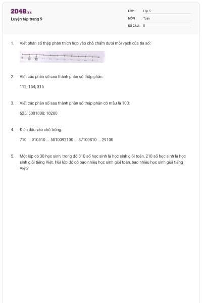 Luyện tập trang 9