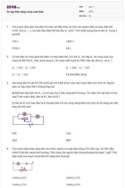 Ôn tập điện năng-công suất điện