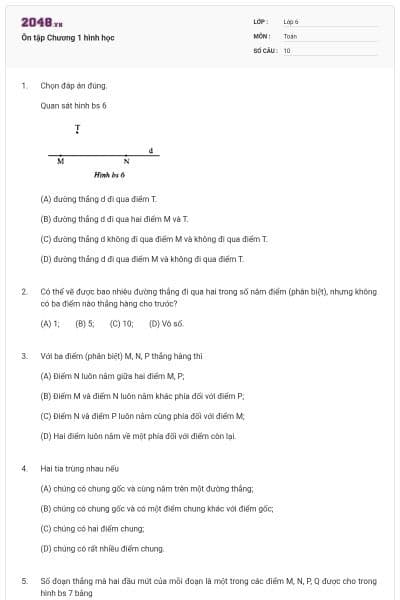 Ôn tập Chương 1 hình học