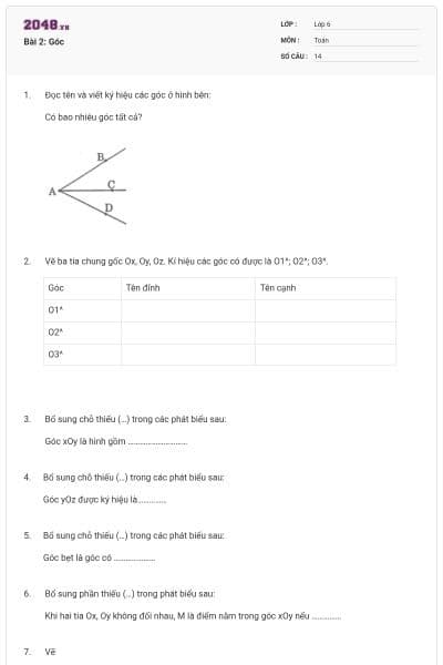Bài 2: Góc