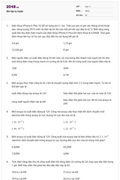 Bài tập tự luyện