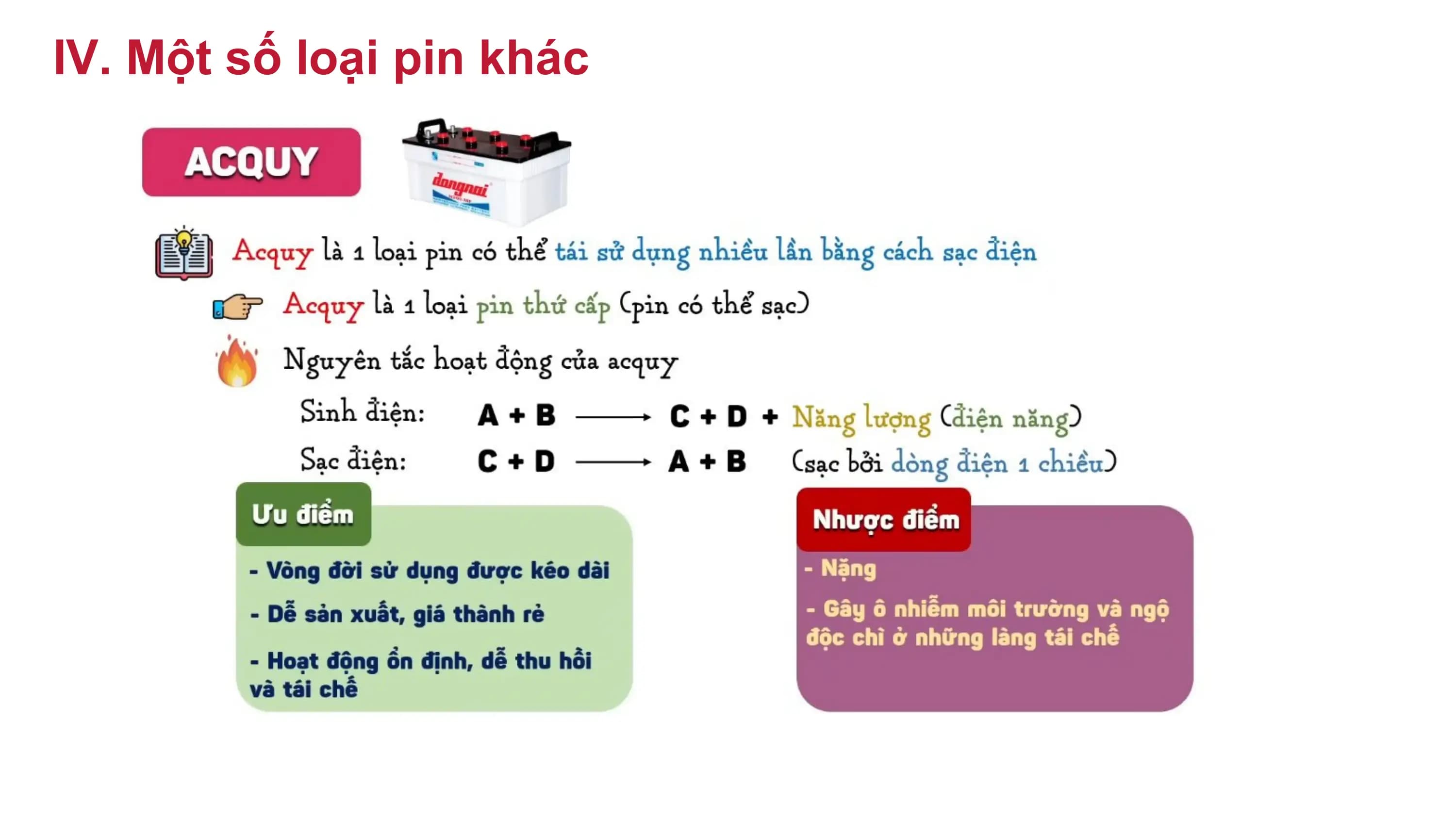 IV. Một số loại pin khác