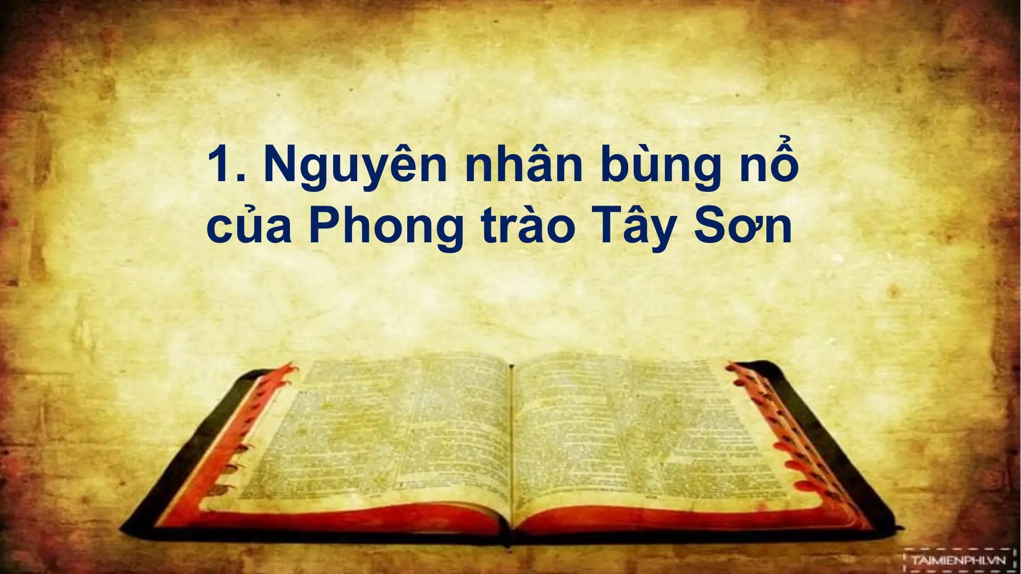 1. Nguyên nhân bùng nổ
của Phong trào Tây Sơn