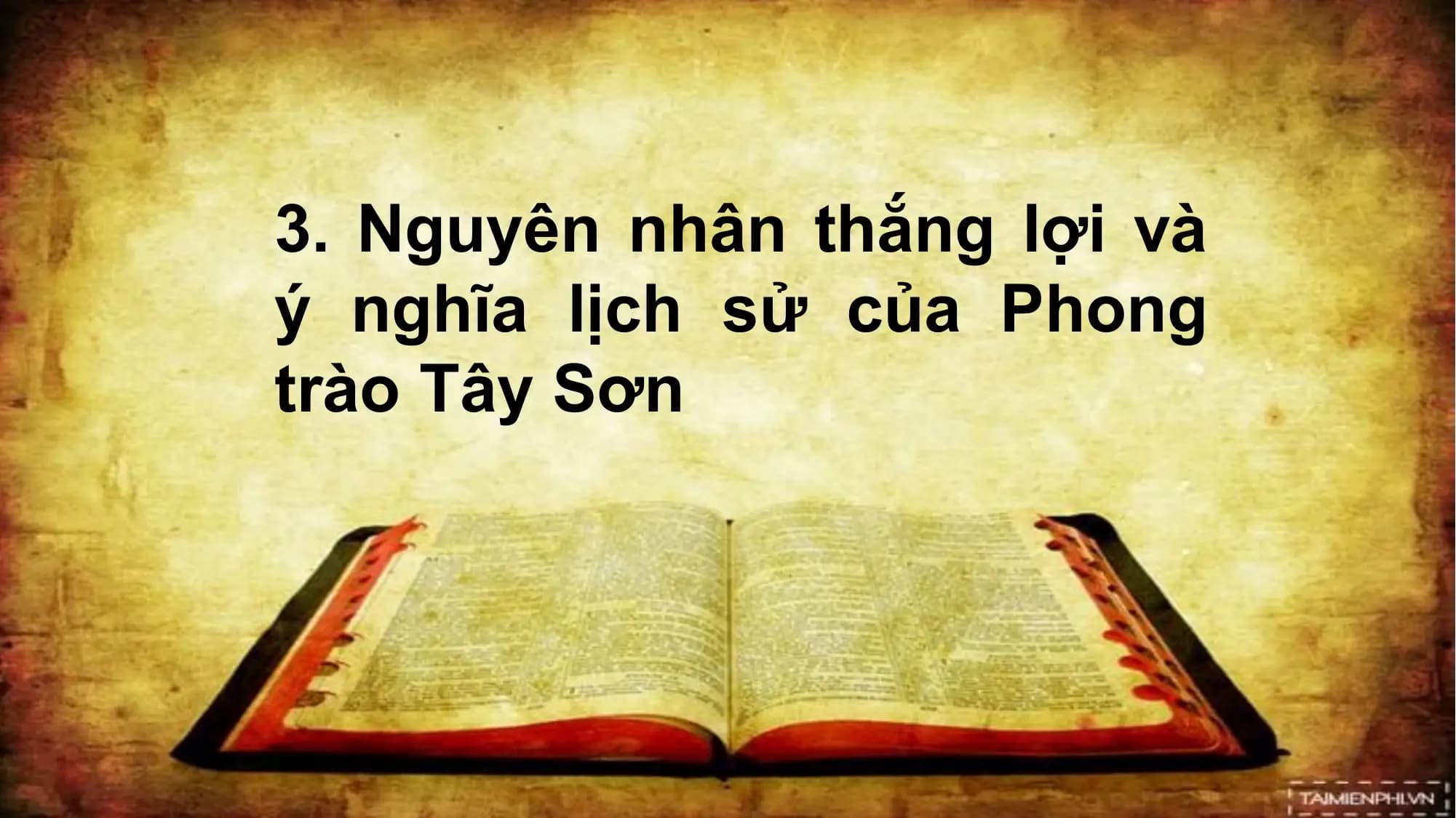 3. Nguyên nhân thắng lợi và
ý nghĩa lịch sử của Phong
trào Tây Sơn