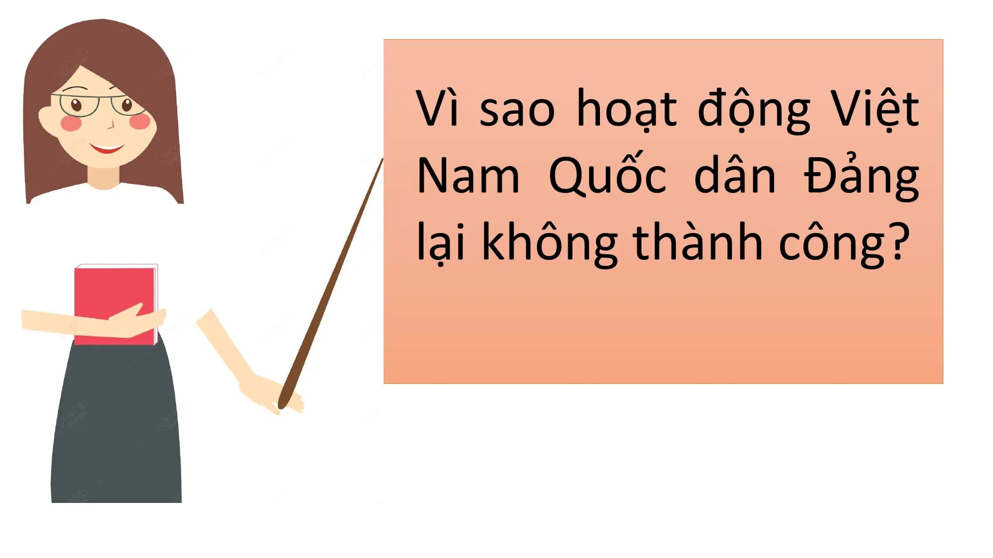 Vì sao hoạt động Việt
Nam Quốc dân Đảng
lại không thành công?