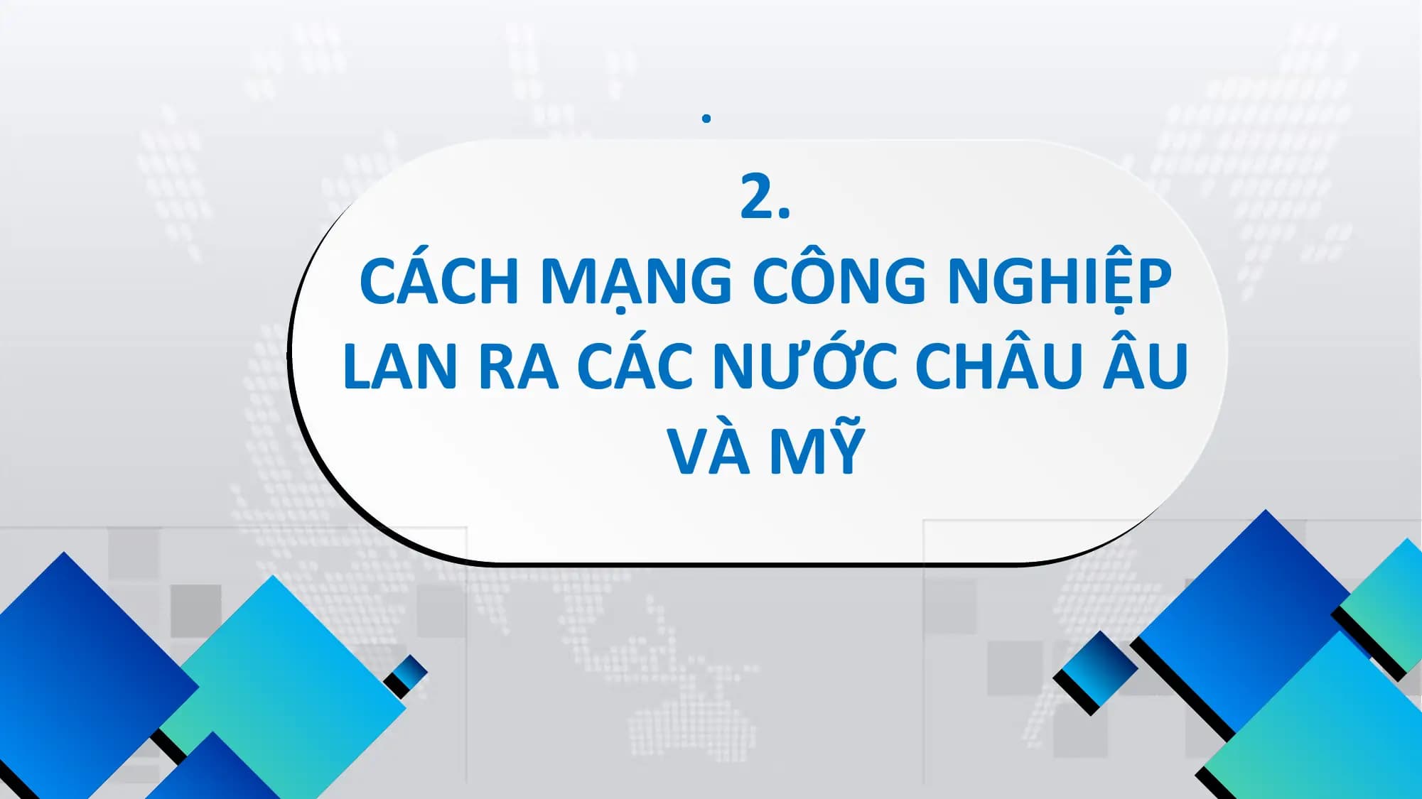 2.
CÁCH MẠNG CÔNG NGHIỆP
LAN RA CÁC NƯỚC CHÂU ÂU
VÀ MỸ