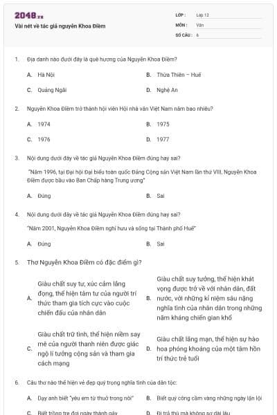 Vài nét về tác giả nguyễn Khoa Điềm