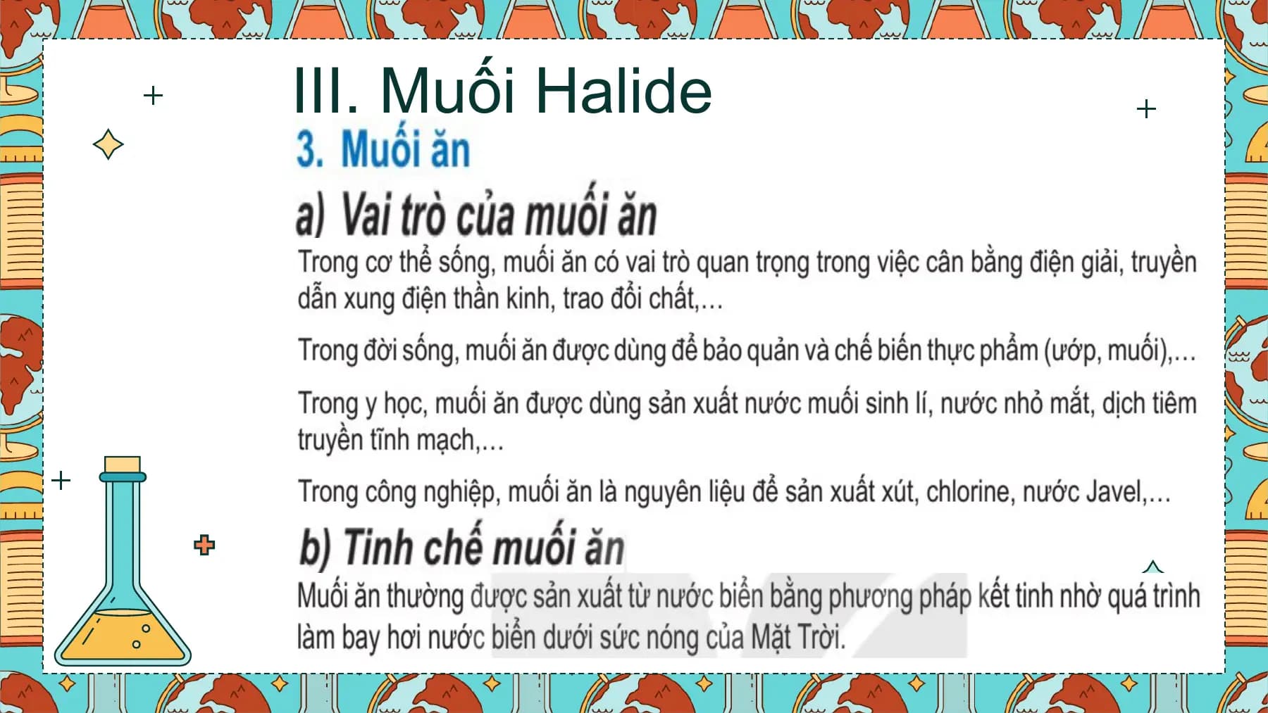 III. Muối Halide