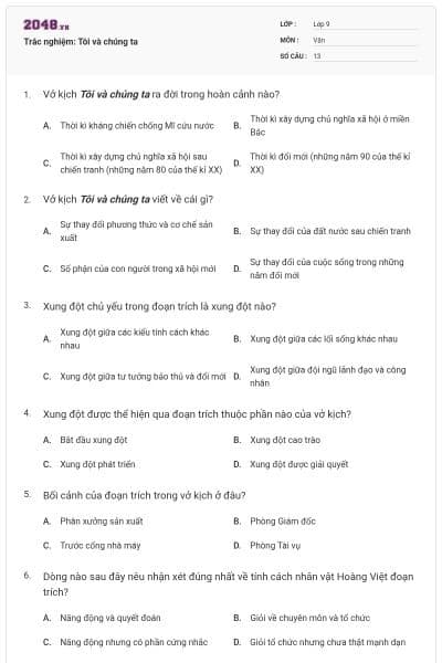 Trắc nghiệm: Tôi và chúng ta