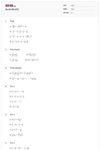 Ôn thi HKI (P2)
