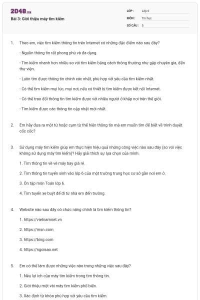 Bài 3: Giới thiệu máy tìm kiếm
