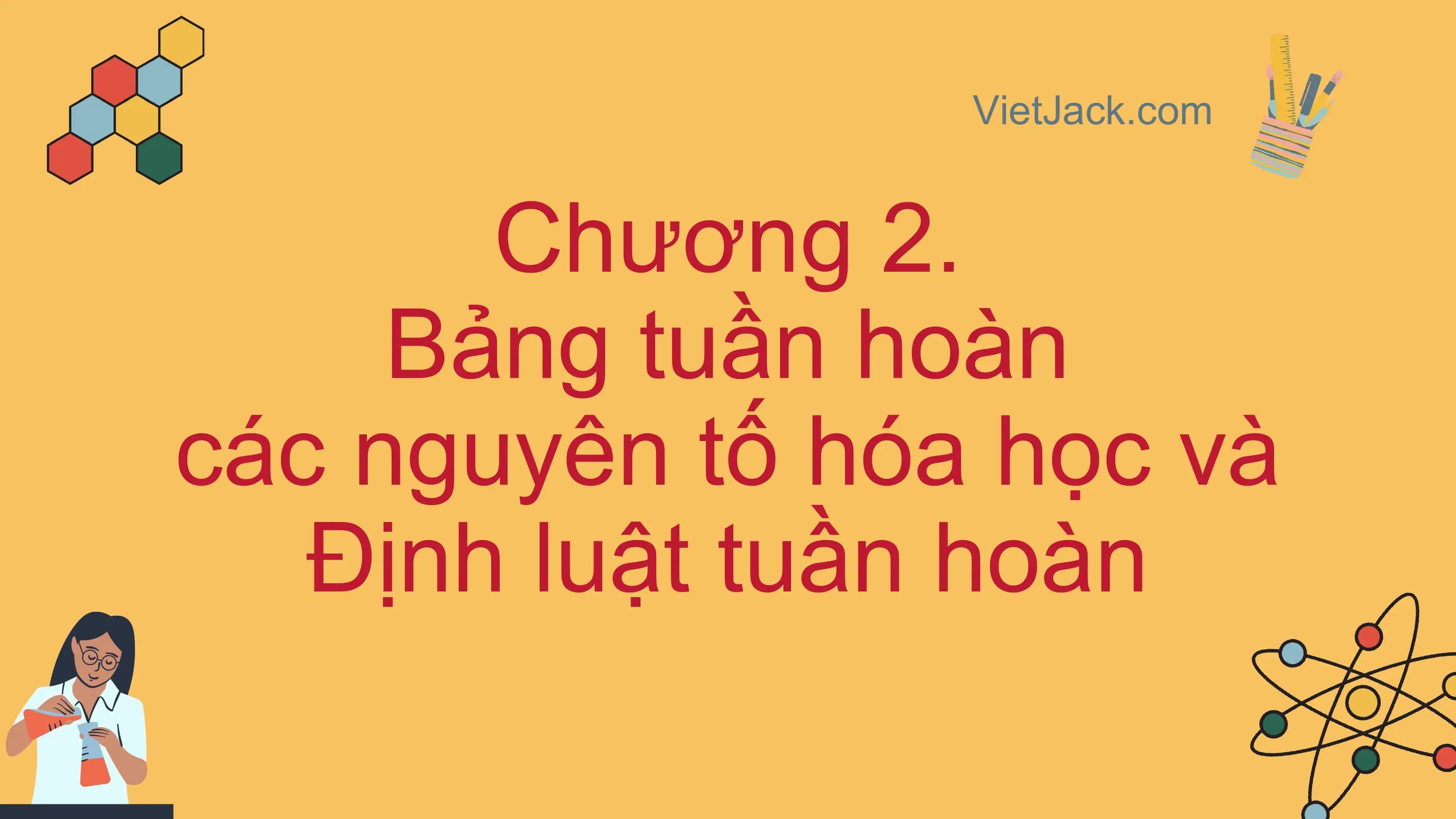 VietJack.com
Chương 2.
Bảng tuần hoàn
các nguyên tố hóa học và
Định luật tuần hoàn