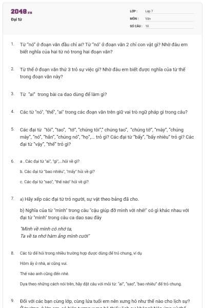 Đại từ
