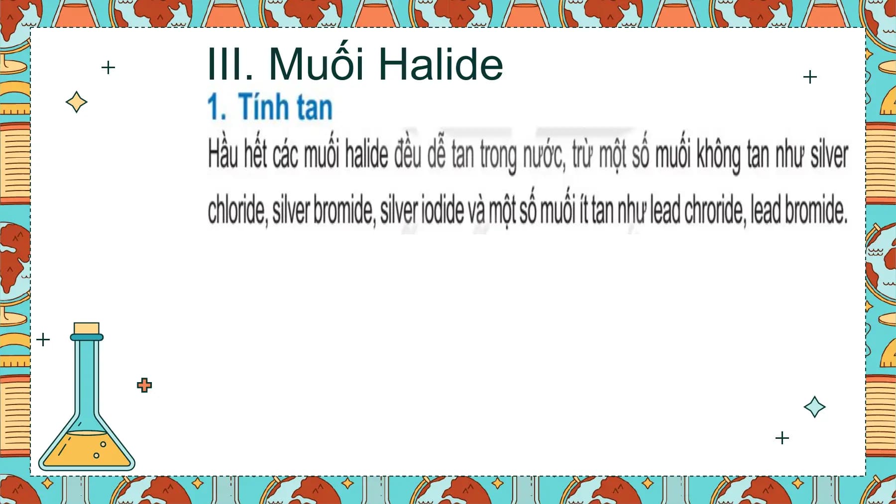 III. Muối Halide