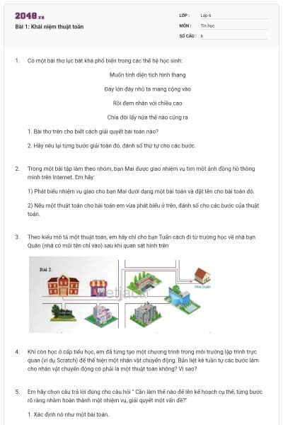 Bài 1: Khái niệm thuật toán