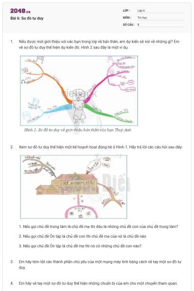 Bài 6: Sơ đồ tư duy