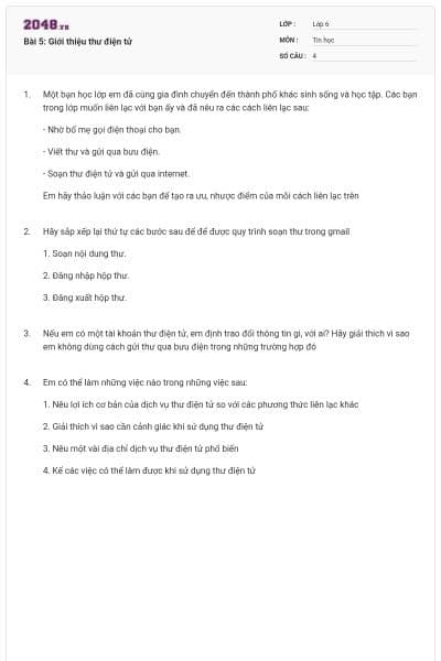 Bài 5: Giới thiệu thư điện tử