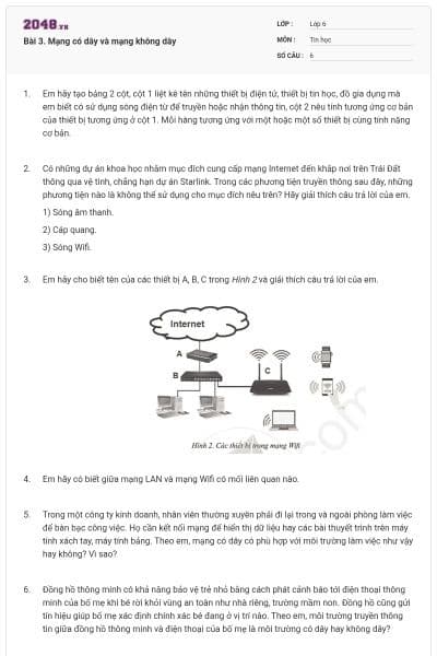 Bài 3. Mạng có dây và mạng không dây