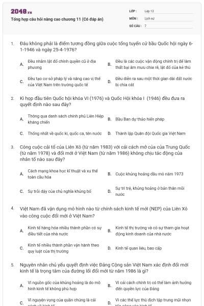Tổng hợp câu hỏi nâng cao chương 11 (Có đáp án)