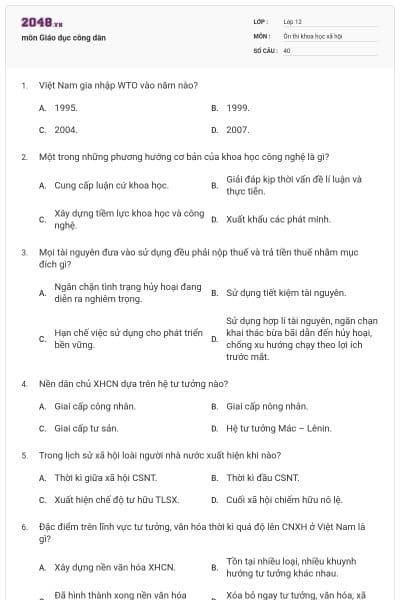 môn Giáo dục công dân