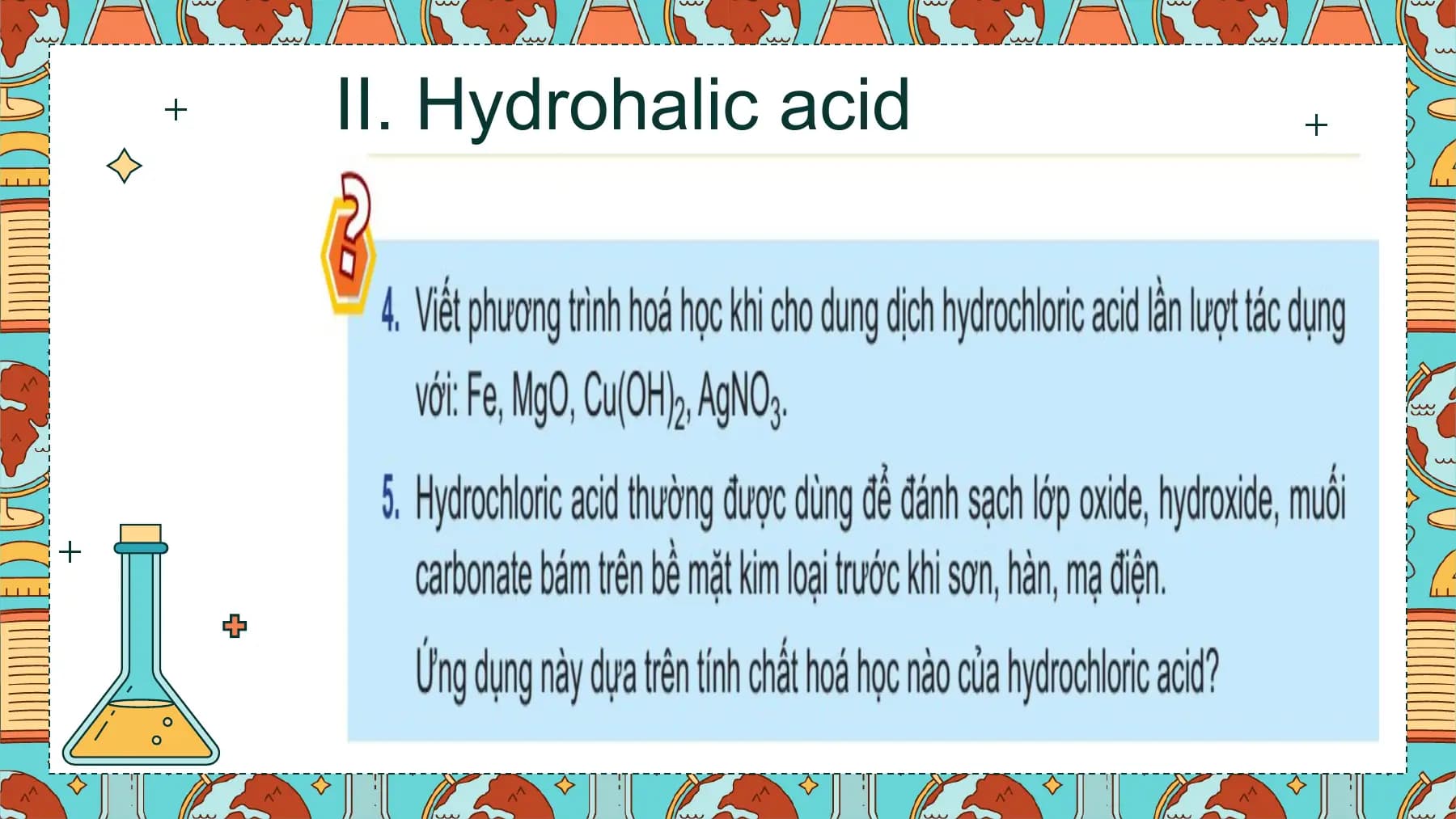 II. Hydrohalic acid