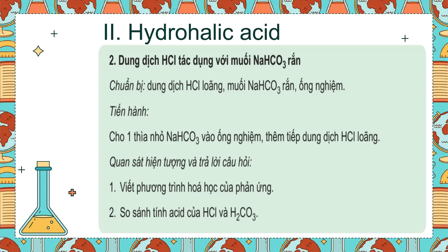 II. Hydrohalic acid