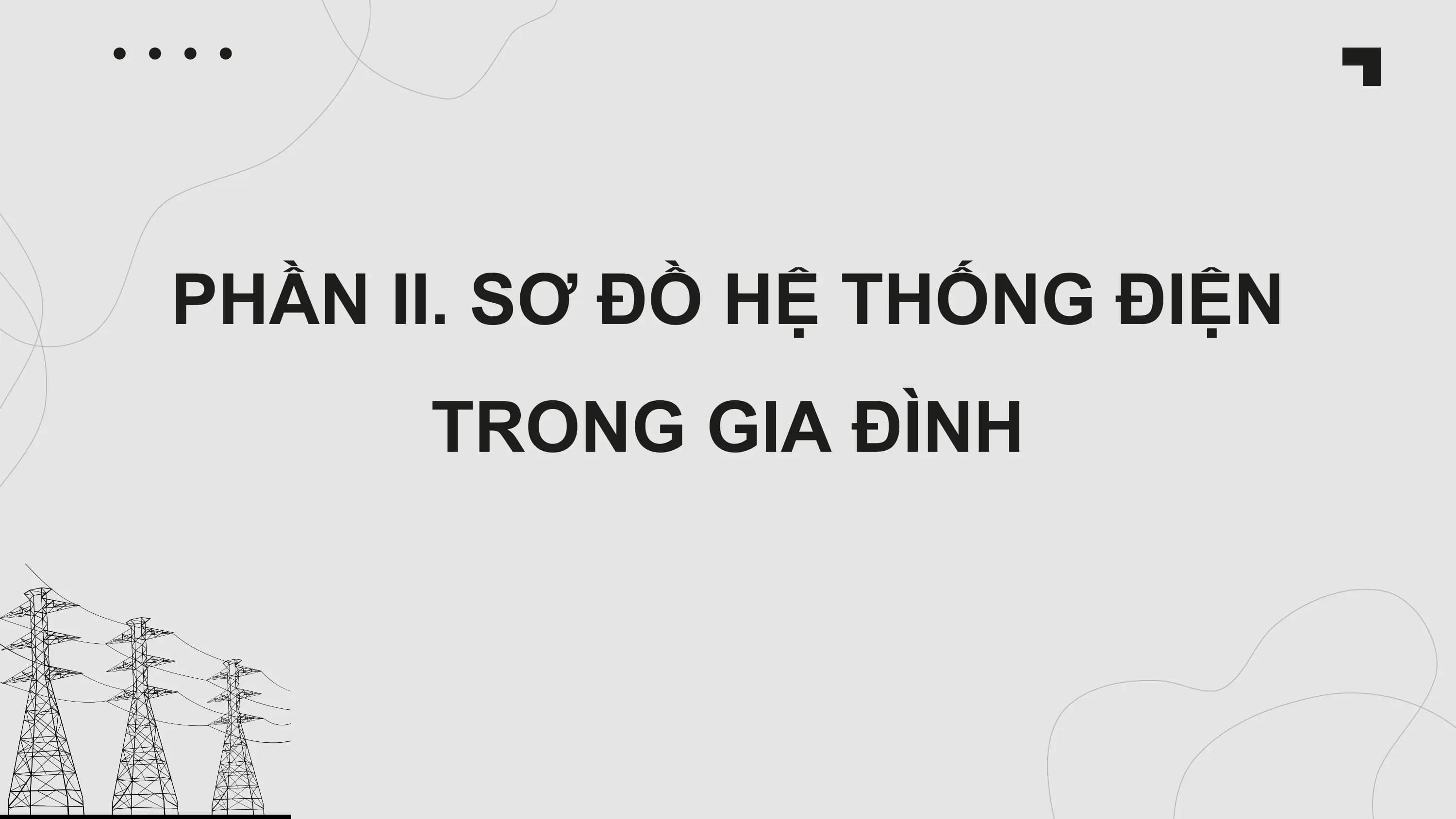 PHẦN II. SƠ ĐỒ HỆ THỐNG ĐIỆN
TRONG GIA ĐÌNH