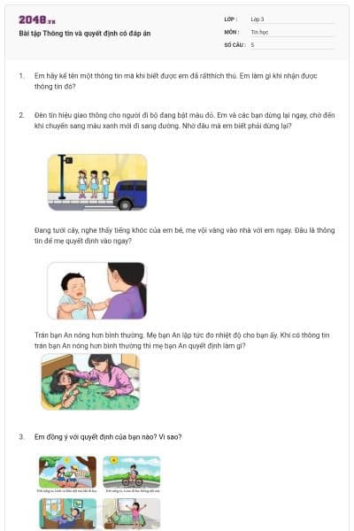 Bài tập Thông tin và quyết định có đáp án