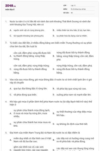 môn Địa lí